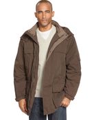 Weatherproof Microfiber Anorak with Removable Hood - Lyst