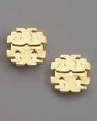 Tory Burch Logo Earrings Large - Lyst