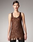 Donna Karan New York Sequined Sleeveless Tunic - Lyst