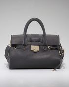 Jimmy Choo Rosalie Pebble Leather Satchel - Lyst