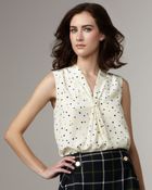 Kate Spade Cerise Polka-dot Blouse - Lyst