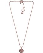 Michael Kors Pave Disc Necklace - Lyst