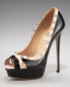 Valentino Patent Leather Rockstud Platform Pump - Lyst