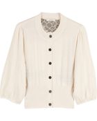 By Malene Birger Cropped Silkblend Cardigan - Lyst
