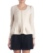 Carven Pleated Hem Jacket - Lyst