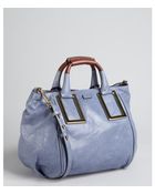Chloé Azure Leather Ethel Convertible Tote - Lyst