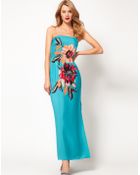 Coast Coast Floral Placement Bandeau Dress - Lyst