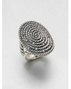 David Yurman Diamond Sterling Silver Ring - Lyst