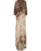 Roberto Cavalli Printed Devoré Velvet Gown - Lyst