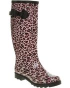 Office Nutty Knee Welly Pink Leopard - Lyst