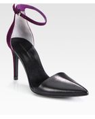 Alexander Wang Lina Leather and Suede Pumps - Lyst