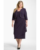 Alex Evenings Rhinestone Trim Dress Jacket - Lyst
