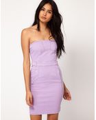 ASOS Collection Asos Coloured Denim Bandeau Dress - Lyst