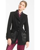 Marc Jacobs Faux Fur Pocket Wool Coat - Lyst