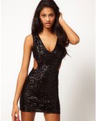 TFNC Tfnc Sequin Dress with Cut Outs - Lyst