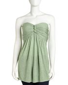 BCBGMAXAZRIA Strapless Striped Top - Lyst