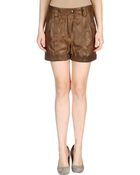 Brunello Cucinelli Leather Trousers - Lyst