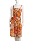 Lafayette 148 New York Floralprint Chiffon Dress - Lyst