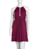 Nicole Miller Keyhole Halter Dress - Lyst