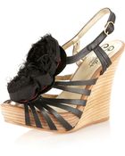 Seychelles Fact Wedge Sandal Black - Lyst