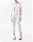 Zara Guipure Lace Coat - Lyst
