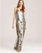 BCBGMAXAZRIA Maxi Dress Sequin - Lyst