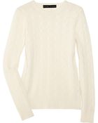 Ralph Lauren Black Label Cableknit Cashmere Sweater - Lyst