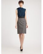 Saint Laurent Crepe Scarf Blouse - Lyst