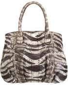 Zagliani Python Animalier Passage Handle Bag - Lyst