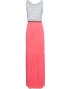 Mango Mango Combi Maxi Dress Coral - Lyst