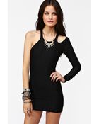 Nasty Gal Sliced Mesh Dress Black - Lyst