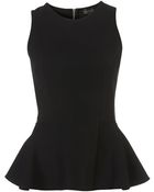Topshop Panel Peplum Shell Top - Lyst