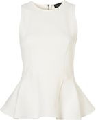 Topshop Panel Peplum Shell Top - Lyst