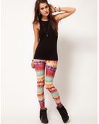 ASOS Collection Leggings in Bright Ombre Print - Lyst