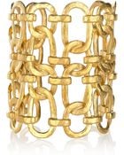 Kenneth Jay Lane 22karat Goldplated Linked Chain Cuff - Lyst