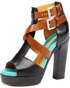 Michael Kors Colorblock Sandal - Lyst