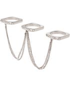 Asos Rhinestone Band Multi Finger Ring - Lyst