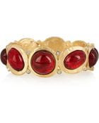 Kenneth Jay Lane 22karat Gold-Plated Crystal Bangle - Lyst