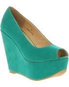 Office Witch Craft Wedge Turq Microsuede - Lyst