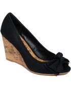 Rampage Kardinal Peep Toe Wedges - Lyst