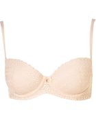 Topshop Linear Lace Balcony Bra - Lyst