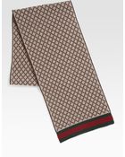Gucci Diamante Pattern Knit Scarf - Lyst