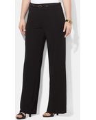 Lauren by Ralph Lauren Belted Wide Leg Trousers - Lyst