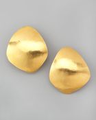 Herve Van Der Straeten Hammered Chips Clip Earrings - Lyst