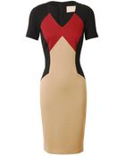 Jason Wu Colour Blocked Techno Jersey Dress - Lyst