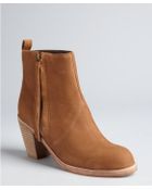 Dolce Vita Camel Leather Jax Tassel Zip Ankle Boots - Lyst