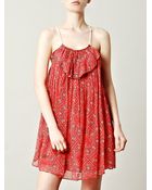 Etoile Isabel Marant Cray Stripe-Print Chiffon Dress - Lyst