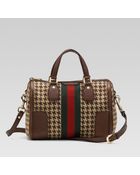Gucci Seventies Web Boston Bag - Lyst