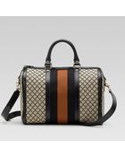 Gucci Vintage Web Boston Bag - Lyst