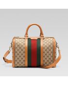Gucci Vintage Web Boston Bag - Lyst